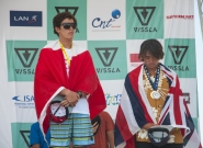 Luca Mesinas (PER) & Imai De Vault (HAW), Boys U-18 Bronze and Copper Medalists. Credit:ISA/Rommel Gonzales Luca Mesinas (PER) & Imai De Vault (HAW), Boys U-18 Bronze and Copper Medalists. Credit:ISA/Rommel Gonzales