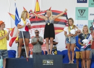 Podium Girls Under 18, (HAW) Tatiana Weston Webb, (FRA) Kim Veteau, (USA) Tia Blanco and (CRI) Leilani McGonagle. Credit: ISA/Michael Tweddle Podium Girls Under 18, (HAW) Tatiana Weston Webb, (FRA) Kim Veteau, (USA) Tia Blanco and (CRI) Leilani McGonagle. Credit: ISA/Michael Tweddle