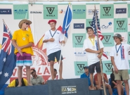Winners Boys U-16 Division: Leo Paul Etienne (FRA), Joe Van Dijk (AUS) ,Nolan Rapoza And Griffin-Colapinto  (USA ). Credit:ISA/Rommel Gonzales Winners Boys U-16 Division: Leo Paul Etienne (FRA), Joe Van Dijk (AUS) ,Nolan Rapoza And Griffin-Colapinto  (USA ). Credit:ISA/Rommel Gonzales