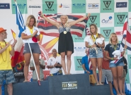 Winners Girls U-18 Division: Tatiana Weston Webb (HAW), Kim Veteau (AUS), Tia Blanco (USA) and Leilani Mcgonagle (CRI). Credit:ISA/Rommel Gonzales Winners Girls U-18 Division: Tatiana Weston Webb (HAW), Kim Veteau (AUS), Tia Blanco (USA) and Leilani Mcgonagle (CRI). Credit:ISA/Rommel Gonzales