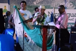 Tola City Present to ISA President Fernando Aguerre. Credit: Michael Tweddle